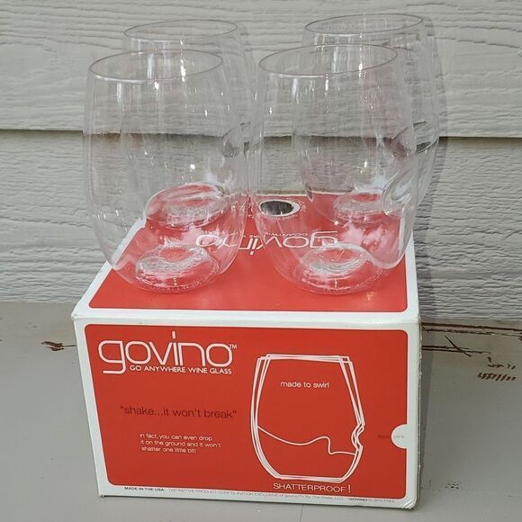 Govino Go Anywhere Wine Glass Set of 4 Shatterproof - Picture 1 of 6